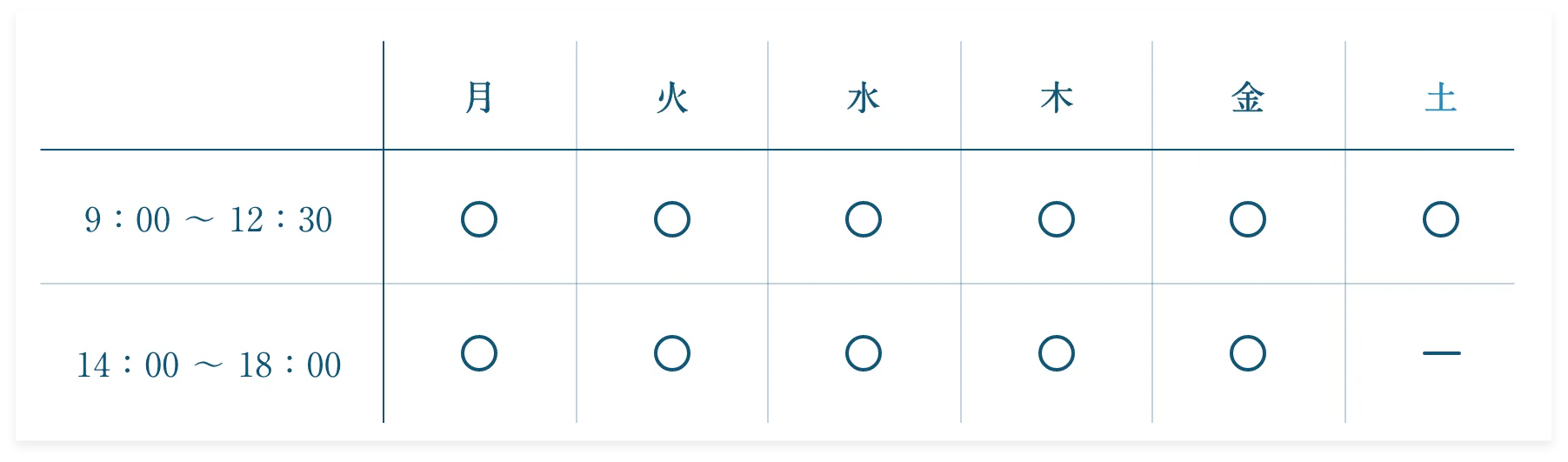診察日程表